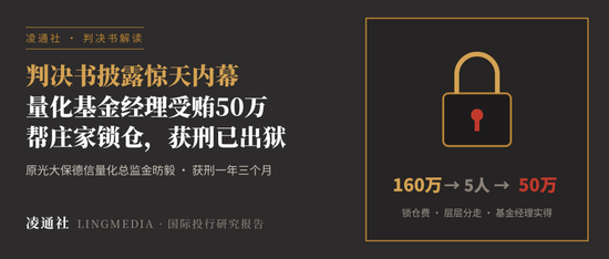 法院判决书披露惊天内幕:原光大保德信量化基金经理金昉毅受贿50万就帮庄家锁仓,获刑一年三个月已出狱!